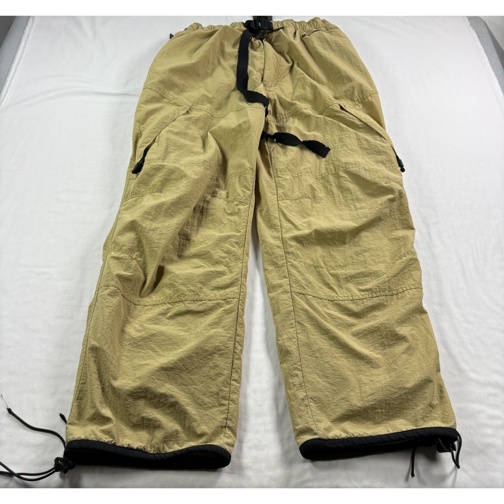 Vintage American Eagle Pants Men XL Brown Track Cargo Belted Stretch Outdoor Y2K